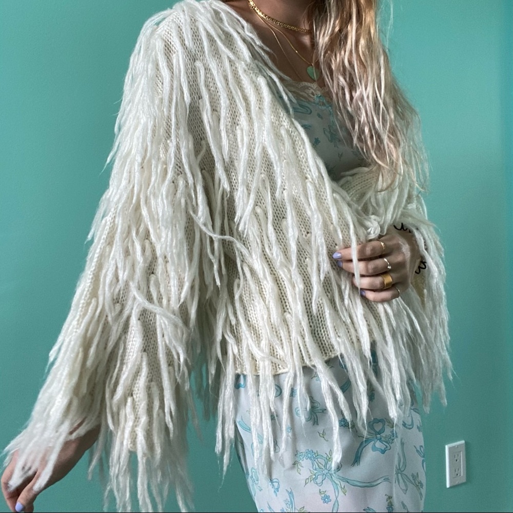 Fluffy Cream Cardigan